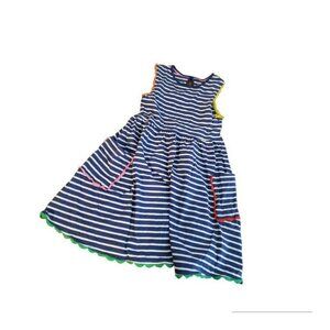 Mini Boden Sleeveless Striped Pocket Dress Size 7/8